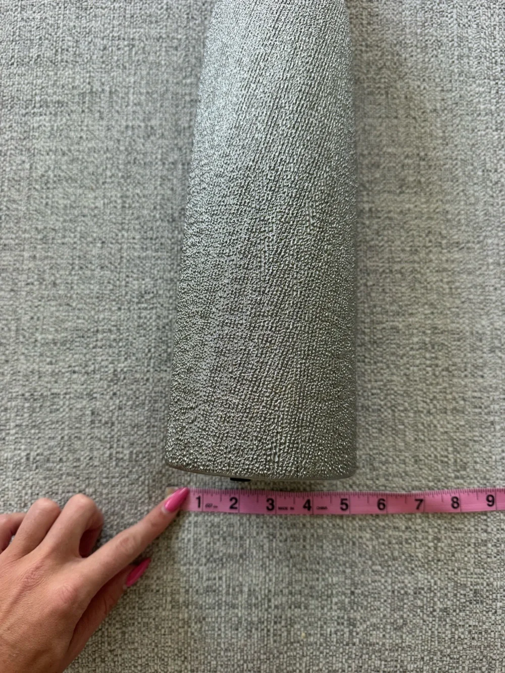 Silver Textured Vase | Tall Ceramic Home Decor